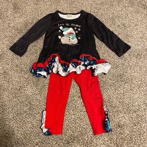 Boutique Black and Red Kids Matching Set